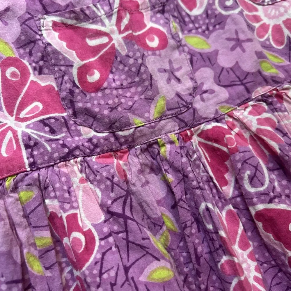 The Childrens Place Girls 24 Month Purple Floral Butterfly Y2K Cotton Dress